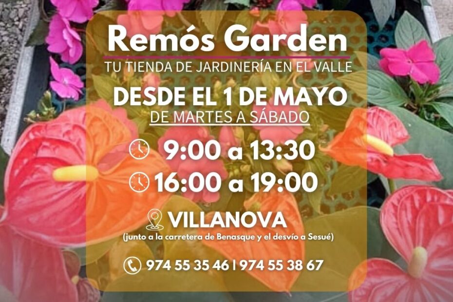 El Remós Garden volverá a abrir desde el 1 de mayo con un nuevo horario