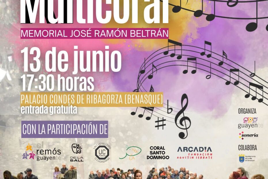 Benasque acogerá el 13 de junio la XI edición del Encuentro Multicoral ‘José Ramón Beltrán’